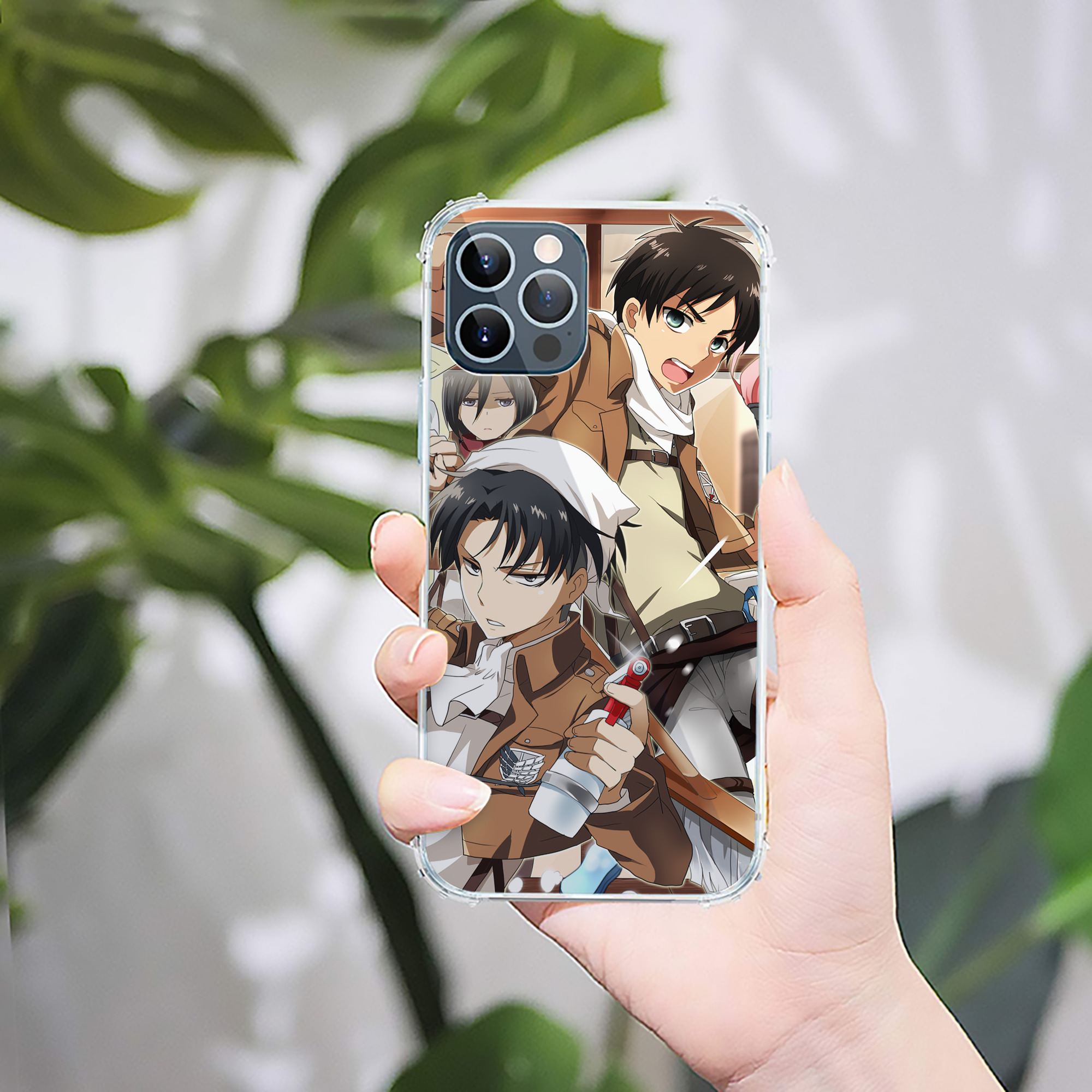 （画像用） 進撃の巨人 Attack on Titan 【iPhone 12シリーズ対応】透明スマホケース（クリアソフトケース）